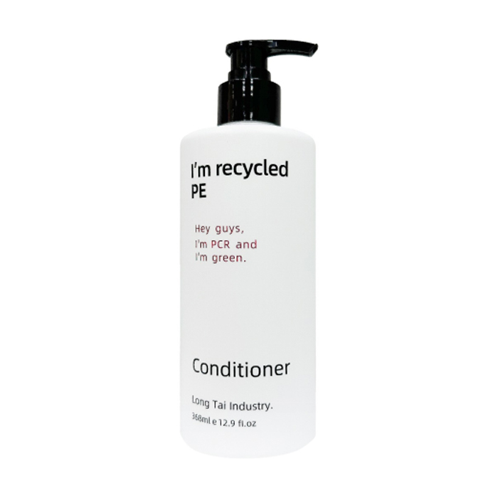 100% PCR plastic PE bottle, 368ml, 12.9fl,oz, Conditioner